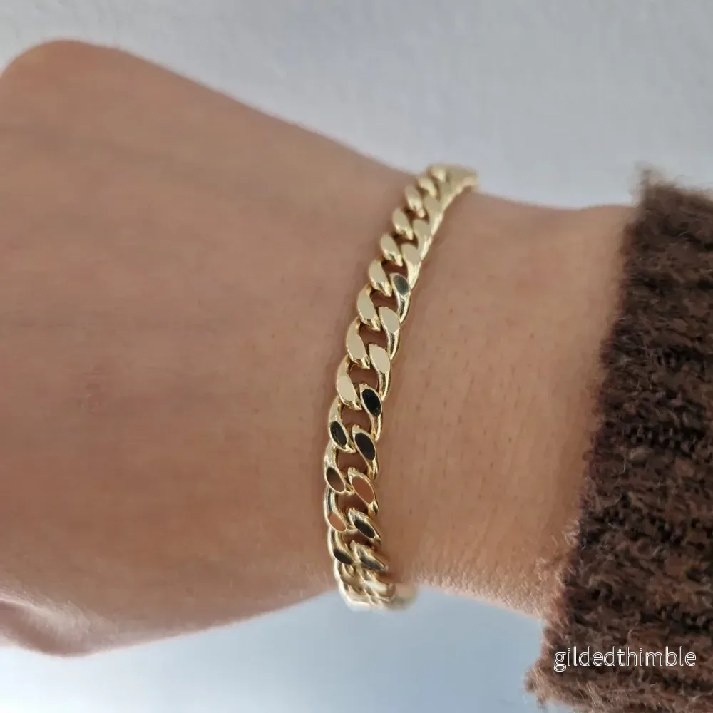 Armband pansar 18k guld ihåligt Armband pansar 18k guld ihåligt