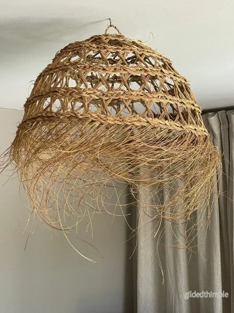 Lampskärm i strå 'Maya' Ø 50 - Bild 3