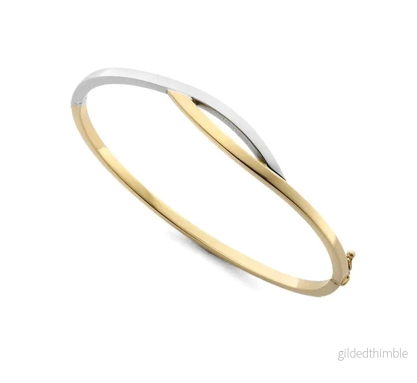 Armring i tvåfärgat 18k guld - Bild 3
