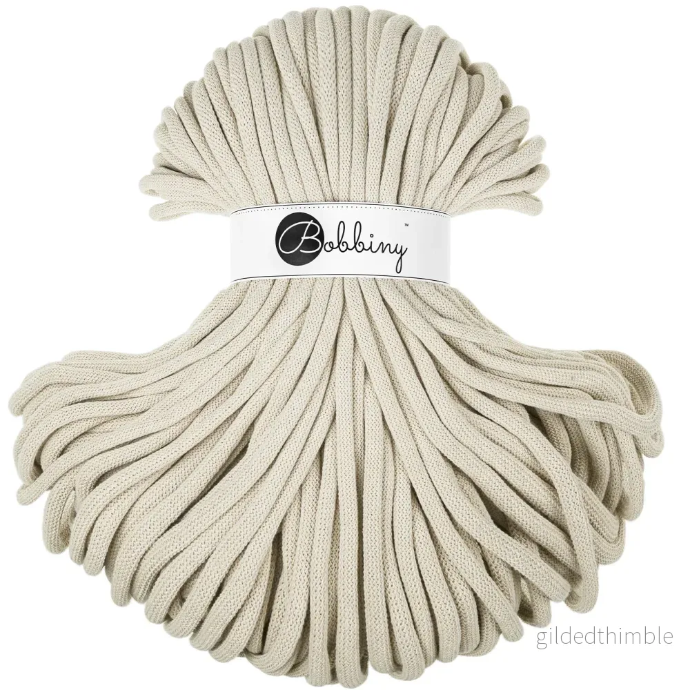 CASHMERE BEIGE Jumbo 9 mm. 1,2 kg. mjukt bomullssnöre