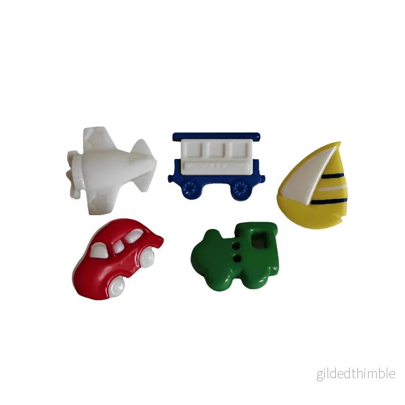 Barnknappar fordon 5-pack Barnknappar fordon 5-pack