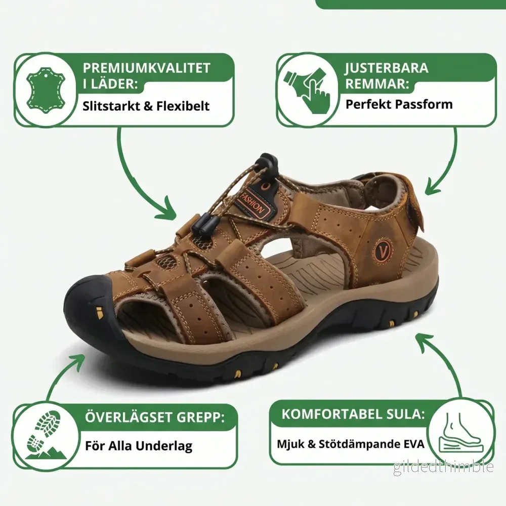Vandringssandaler för män | Friluftssandal & Hiking Sandal Herr | Komfortabel Sula - Bild 2