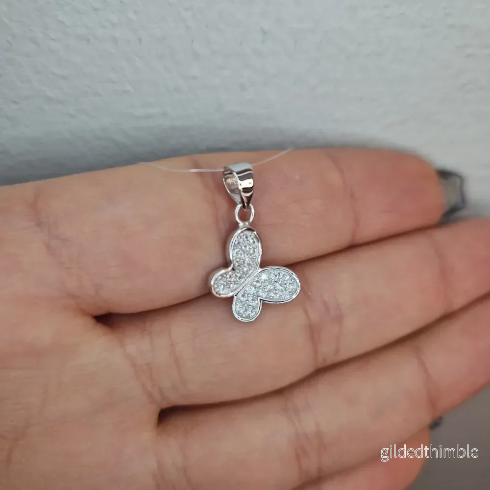 Hängsmycke fjäril silver