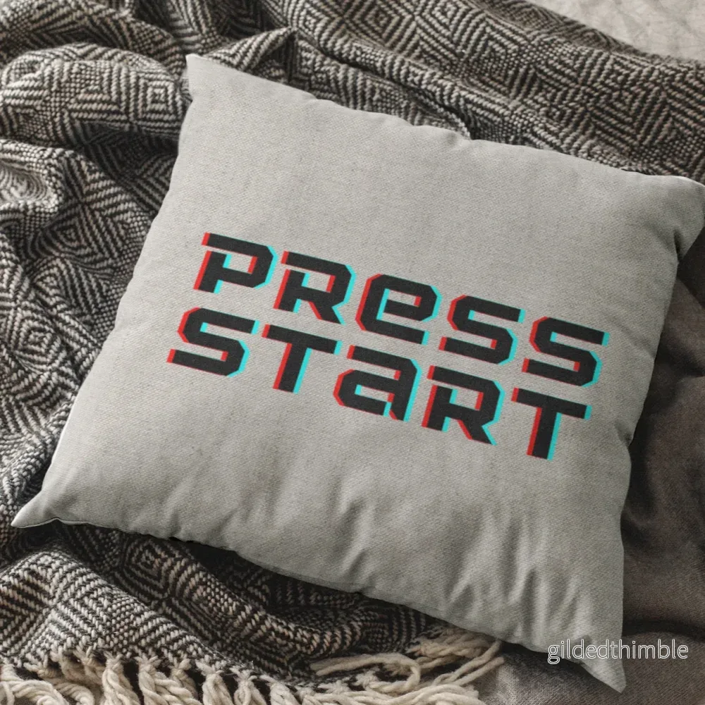 Dekoratīvais spilvens | kolekcija «Good vibes» | «Press start» - Bild 2