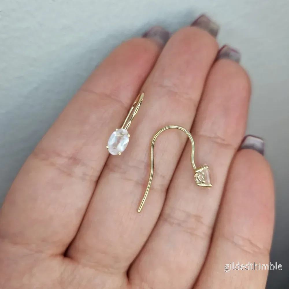 Örhängen med rosa quartz Örhängen med rosa quartz