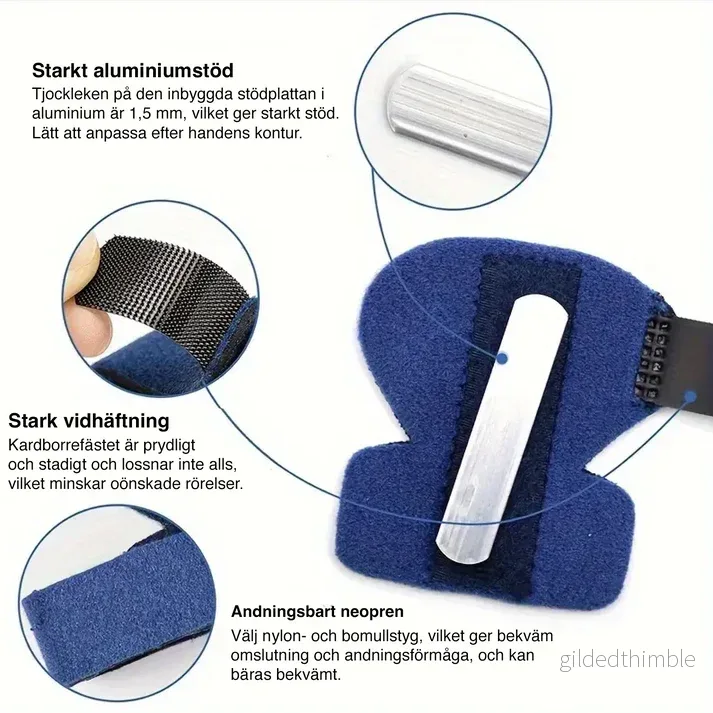 Justerbar Fingerskena med Aluminiumstöd – Stabiliserande Stöd för Fingrar - Bild 3