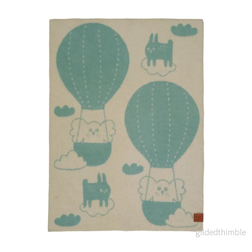 Balloon Barnfilt Wool Blue Balloon Barnfilt Wool Blue