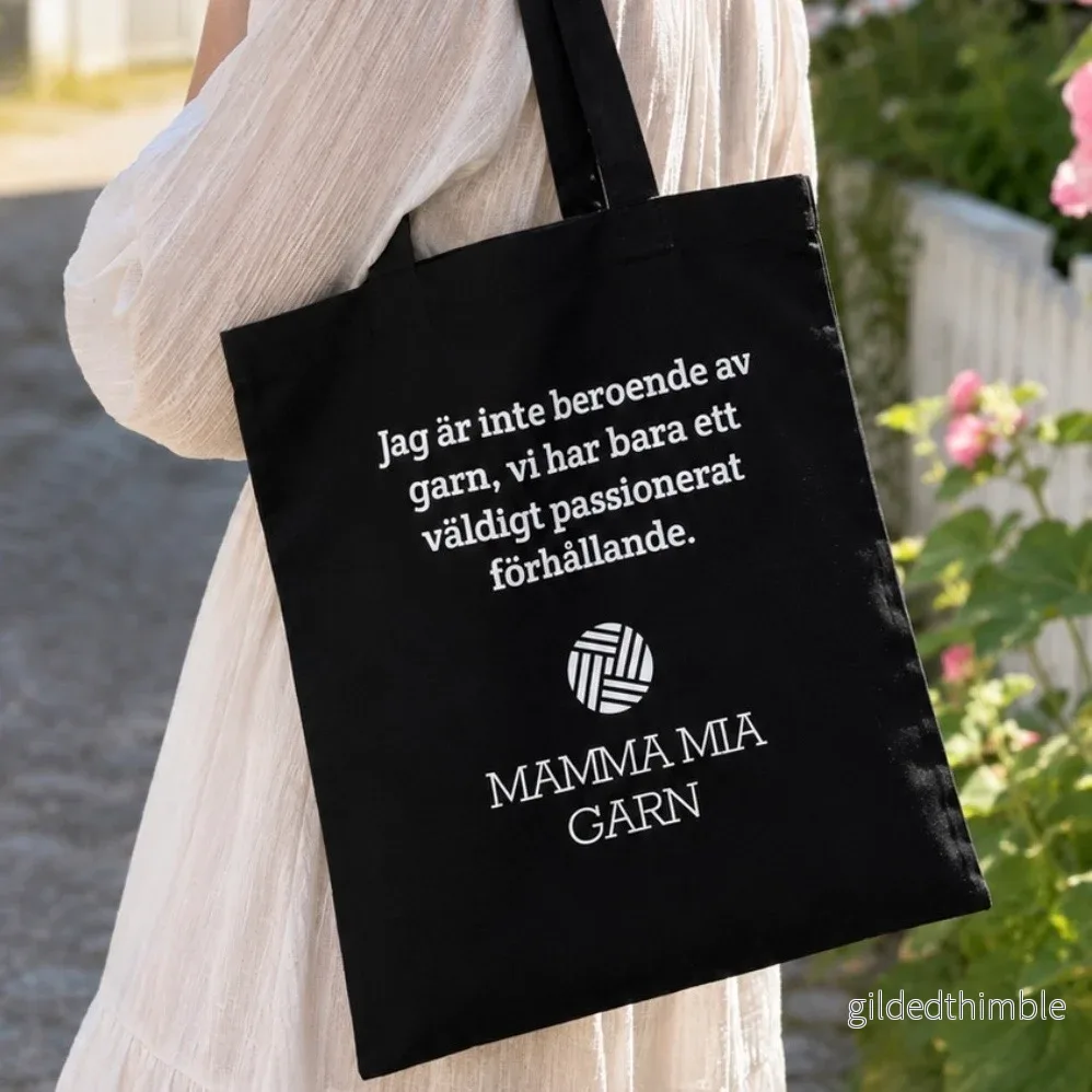 Tygpåsen "Garnpassion" för pågående projekt