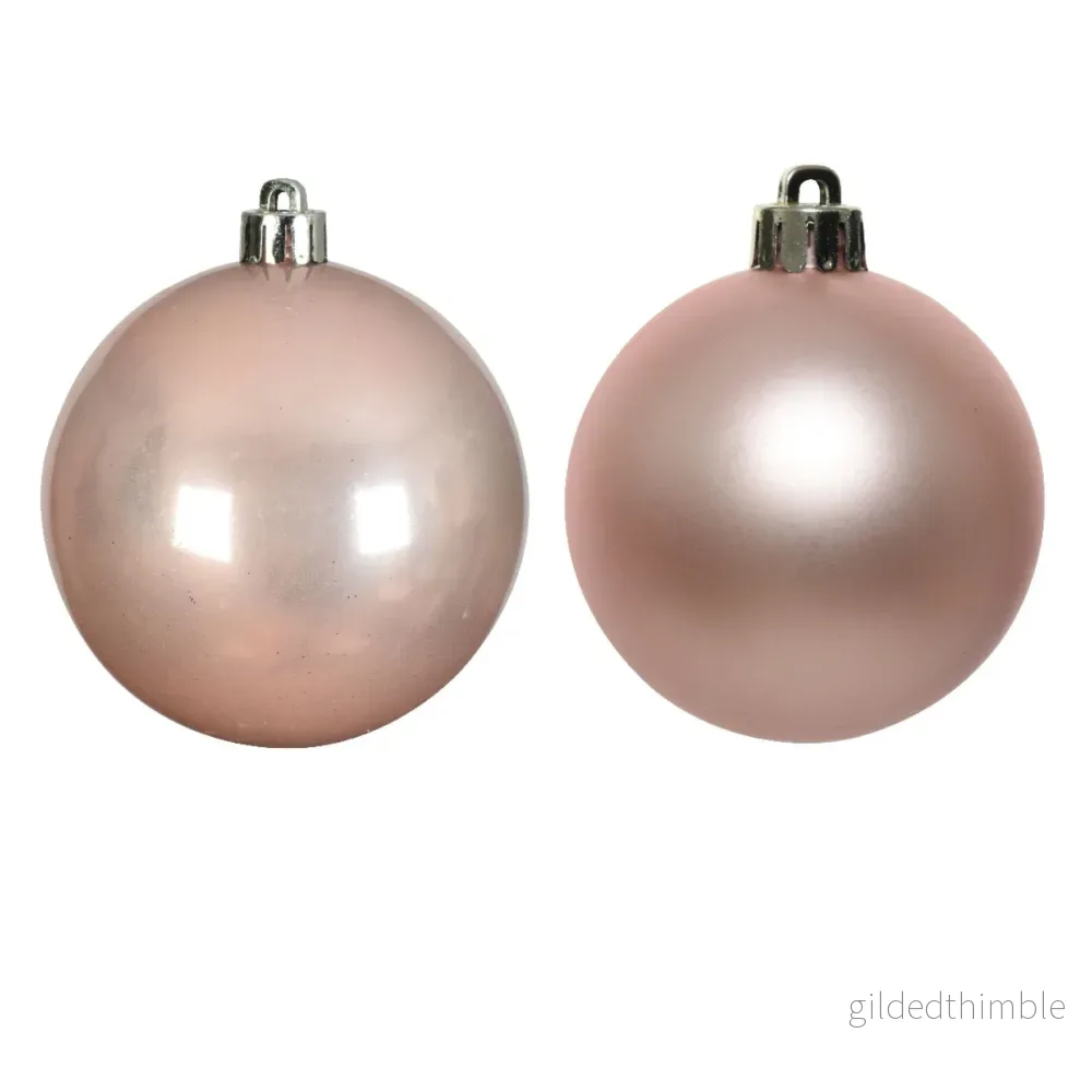 Julgranskulor Blush Pink/Ljusrosa 6st, 8cm - Bild 3