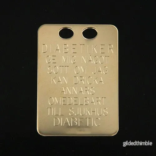 Diabetesbricka guld