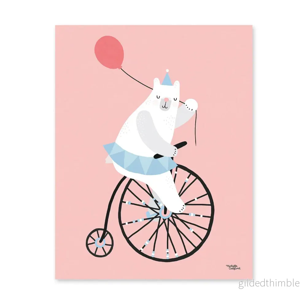 Cyklande Björn 50×70