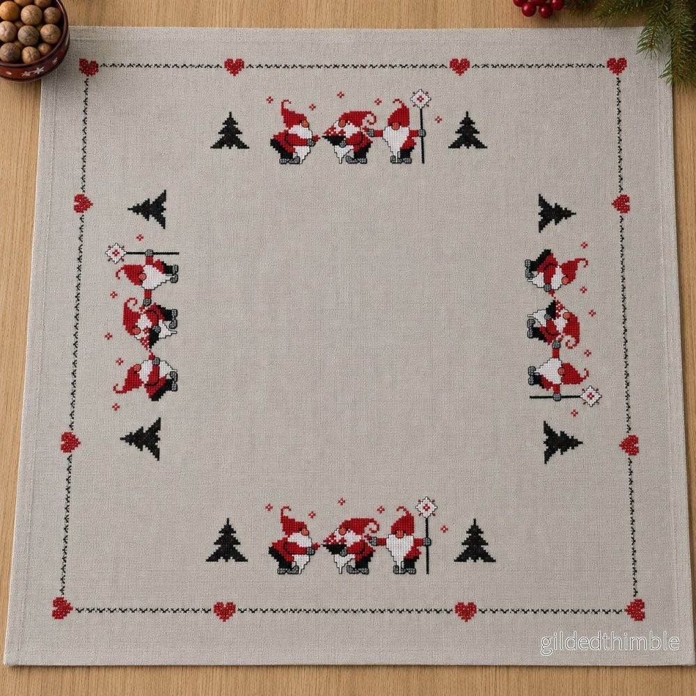 Broderi Tre rara tomtar Broderi Tre rara tomtar
