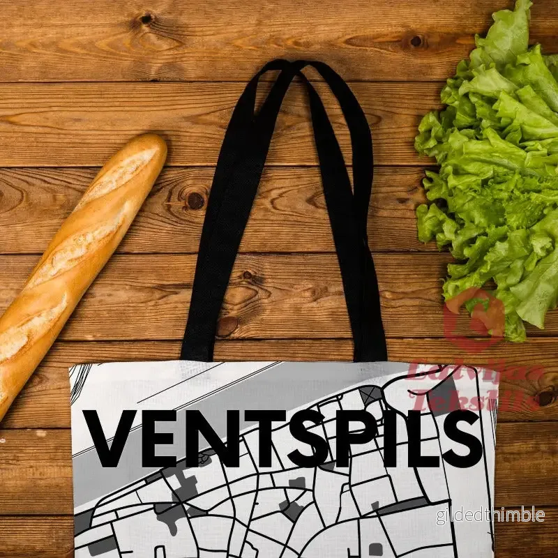 Lina vai kokvilnas auduma maisiņš "Ventspils" - Bild 2