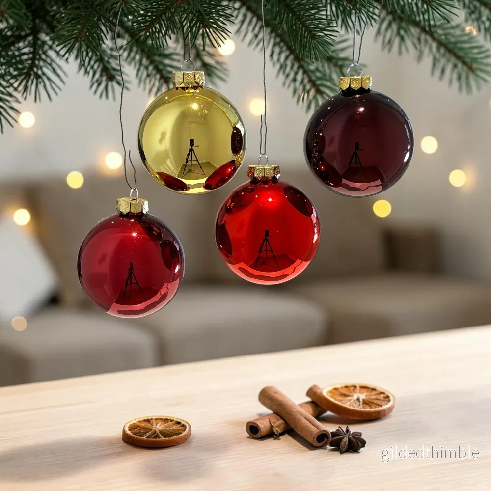 Julgranskulor i 4 olika färger i glas 16st