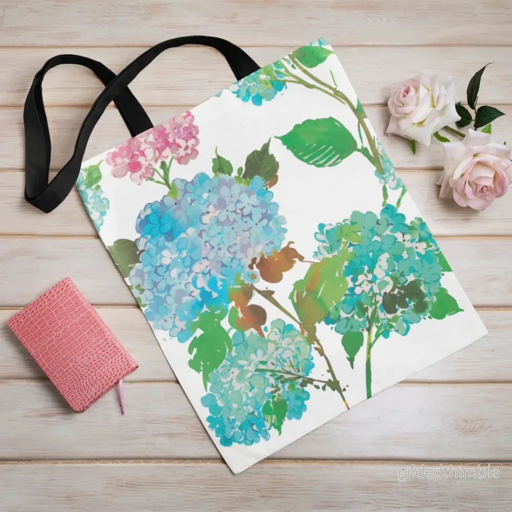 Lina vai kokvilnas auduma maisiņš «Zilie ziedi» | Kolekcija «Aquarello» Lina vai kokvilnas auduma maisiņš «Zilie ziedi» | Kolekcija «Aquarello»