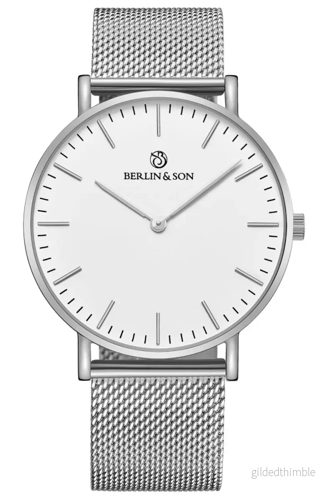 Berlin & Son – White & Silver Mesh 40mm Berlin & Son – White & Silver Mesh 40mm