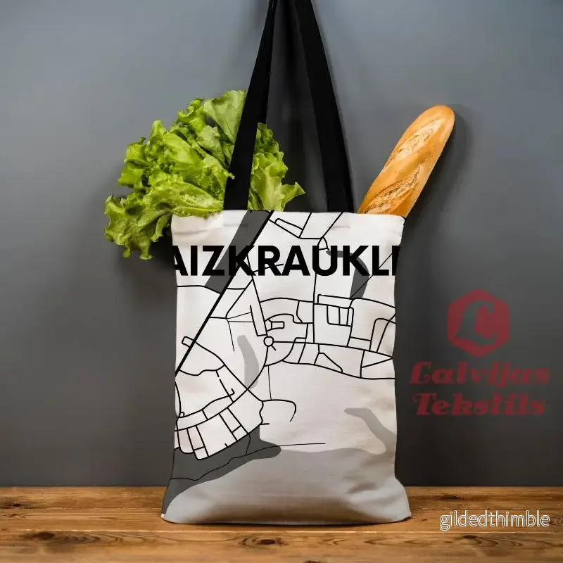 Lina vai kokvilnas auduma maisiņš ”Aizkraukle”