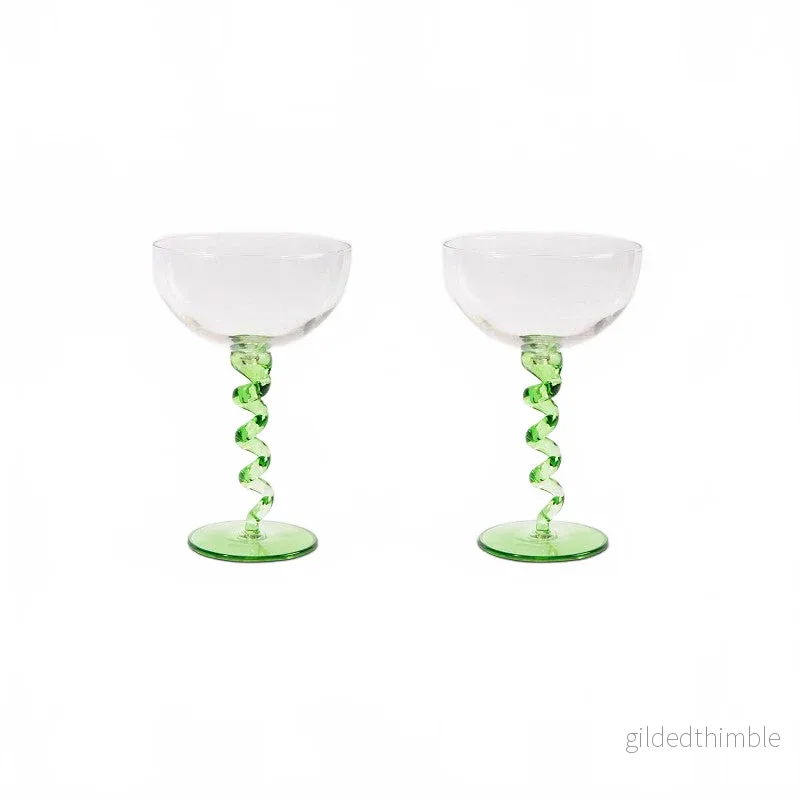 Coupeglas Spiral Green 2-pack Coupeglas Spiral Green 2-pack