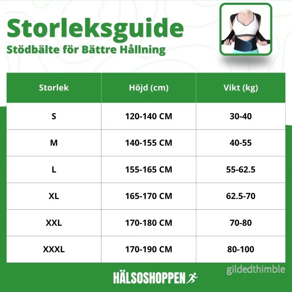 Stödbälte för Bättre Hållning – Justerbart Ryggstöd för Överkroppen - Bild 3