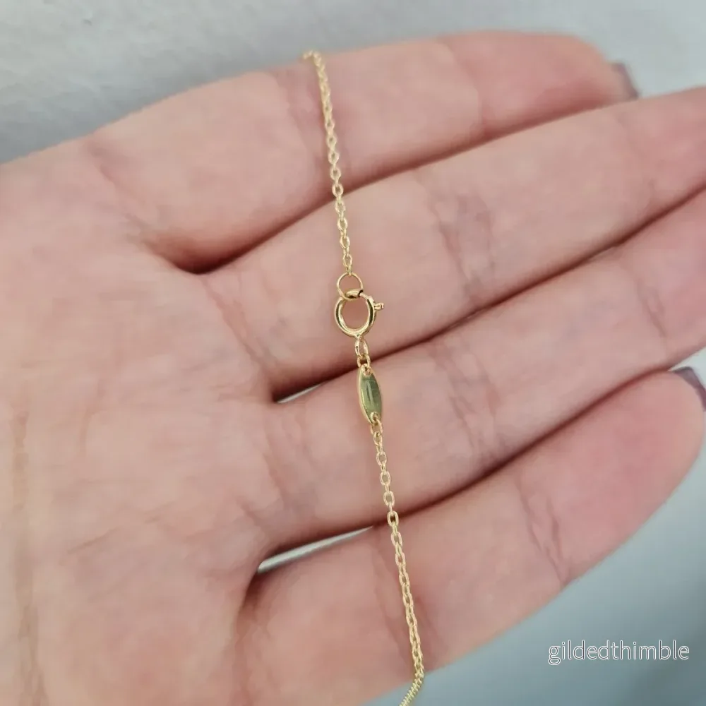 Carmose halsband med lila sten 18k guld - Bild 2