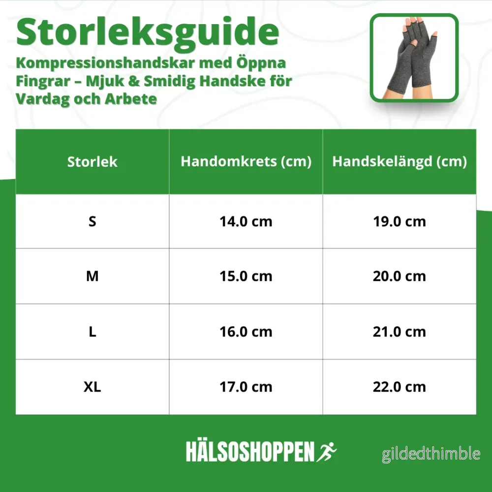 Kompressionshandskar med Öppna Fingrar – Mjuka & Smidiga för Vardag och Arbete - Bild 3