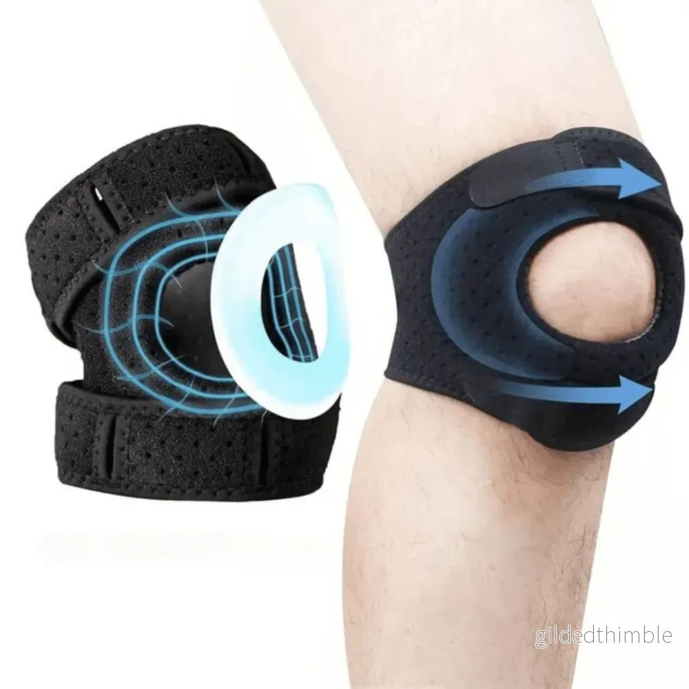 Knästöd med Dubbla Patellaband – Justerbart och Ventilerande - Bild 2