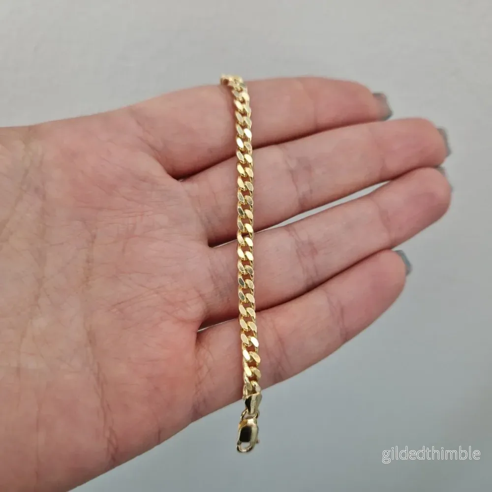 Pansar armband Förgyllt silver 20cm