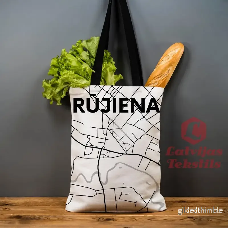 Lina vai kokvilnas auduma maisiņš "Rūjiena"