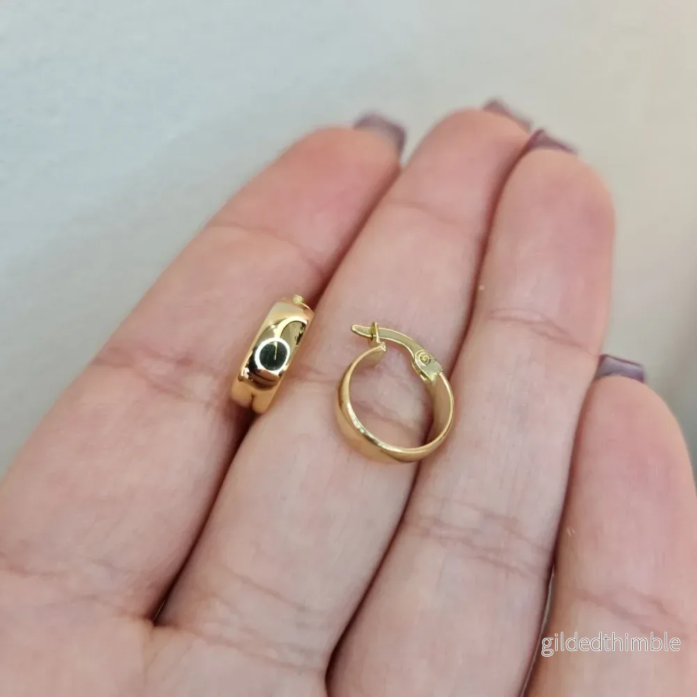 Creoler 3,8mm breda 18k guld Creoler 3,8mm breda 18k guld