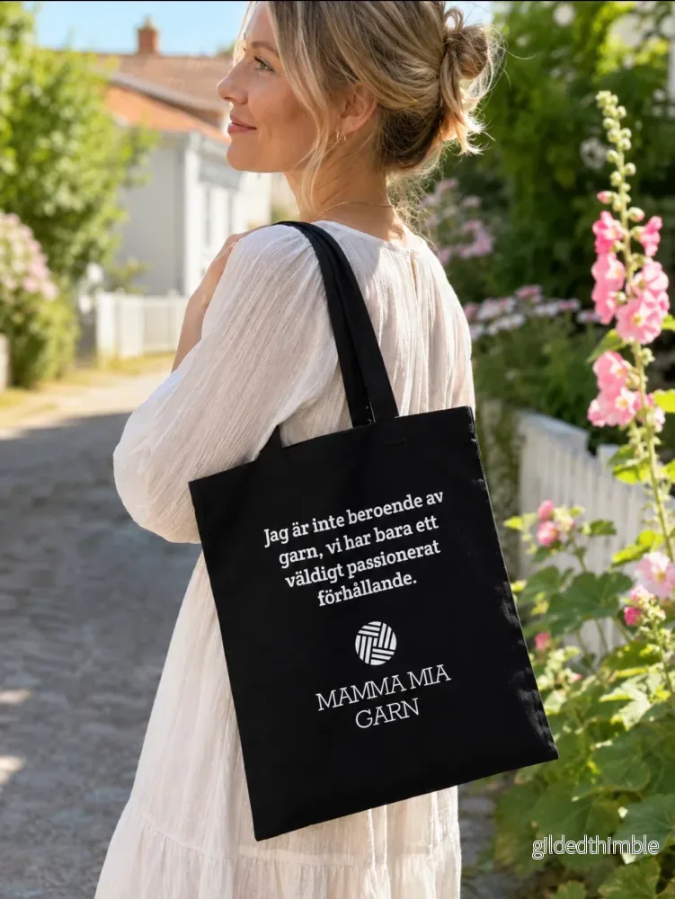Tygpåsen "Garnpassion" för pågående projekt - Bild 3