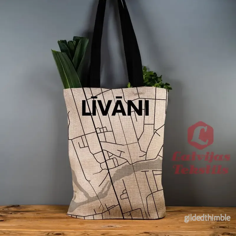 Pelēka lina auduma maisiņš "Līvāni"