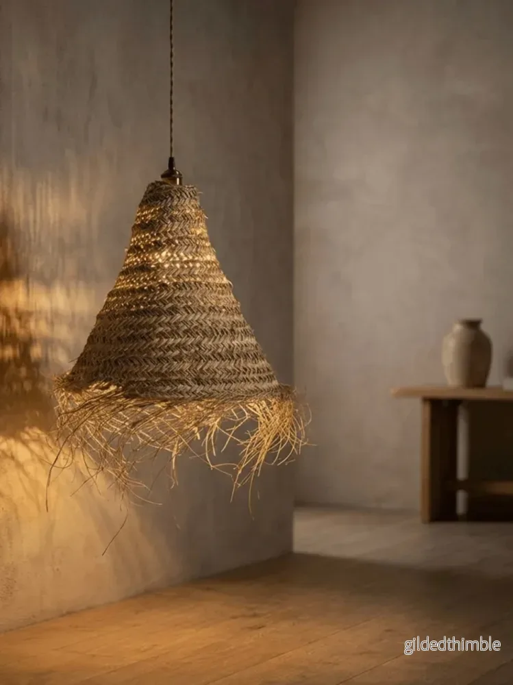 Lampskärm i strå 'Cone' Ø 50 - Bild 2