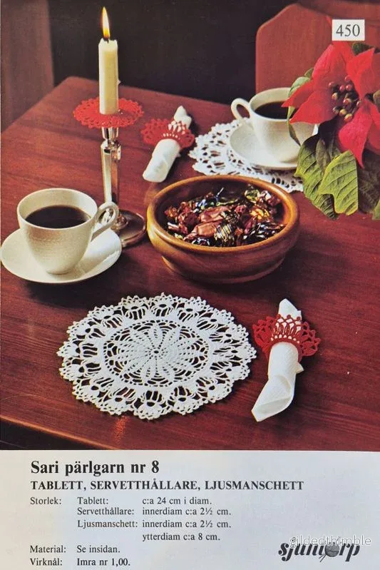 Vintage originalmönster – Dukningsset