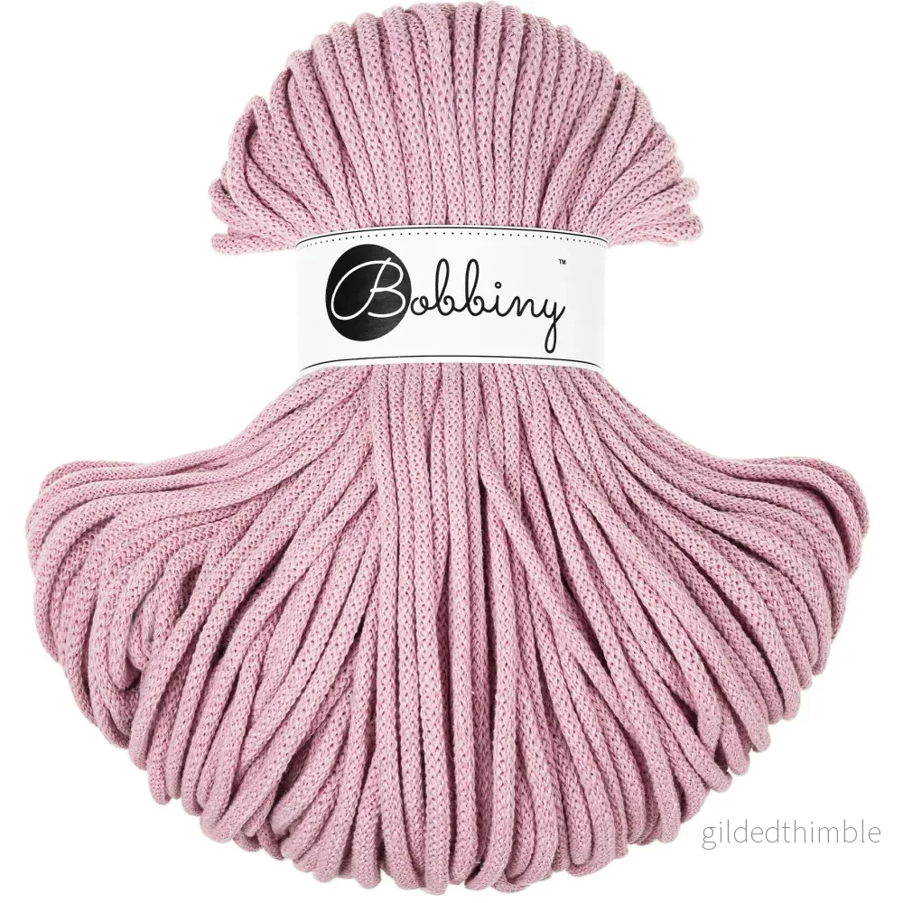 DUSTY ROSE Premium 5 mm. mjukt bomullssnöre DUSTY ROSE Premium 5 mm. mjukt bomullssnöre