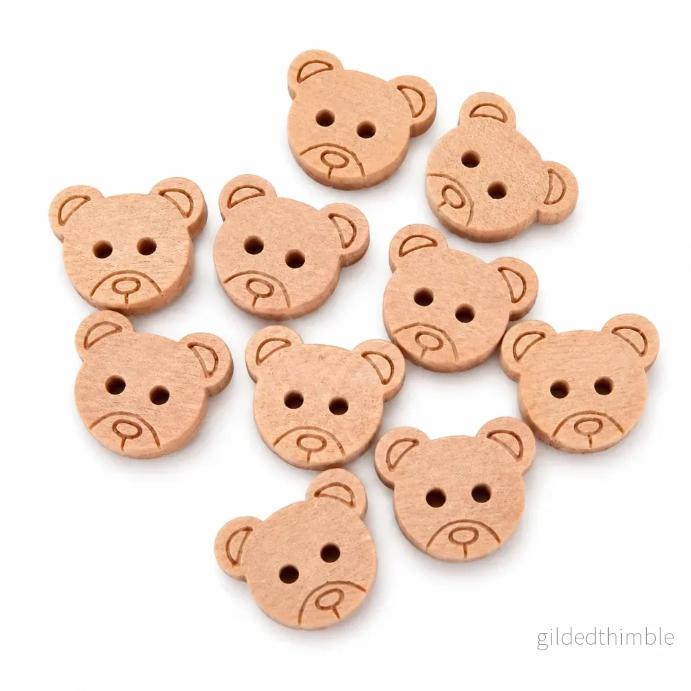 Träknapp Björnar -10mm 5-pack Träknapp Björnar -10mm 5-pack