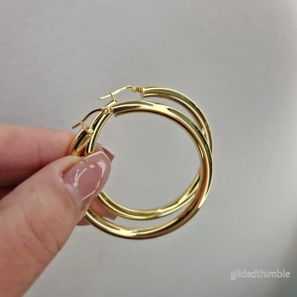 Stora creoler i 18k guld Stora creoler i 18k guld
