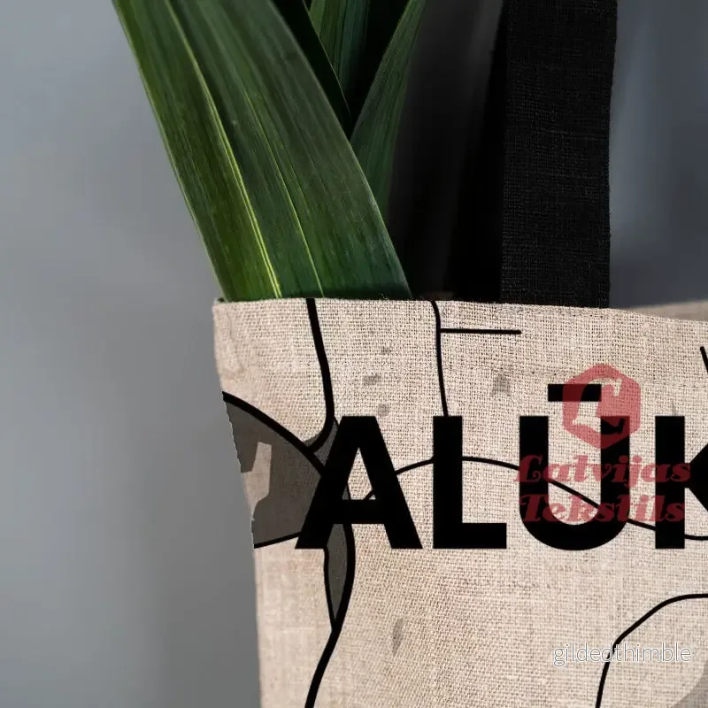 Pelēka lina auduma maisiņš "Alūksne" - Bild 3