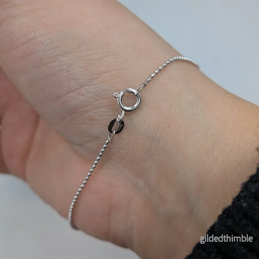 Facetterad kullänk armband i 18k vitguld - Bild 2