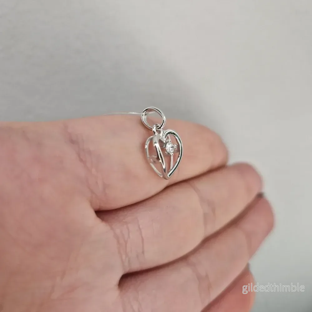 Diamanthjärta i 18k vitguld - Bild 2