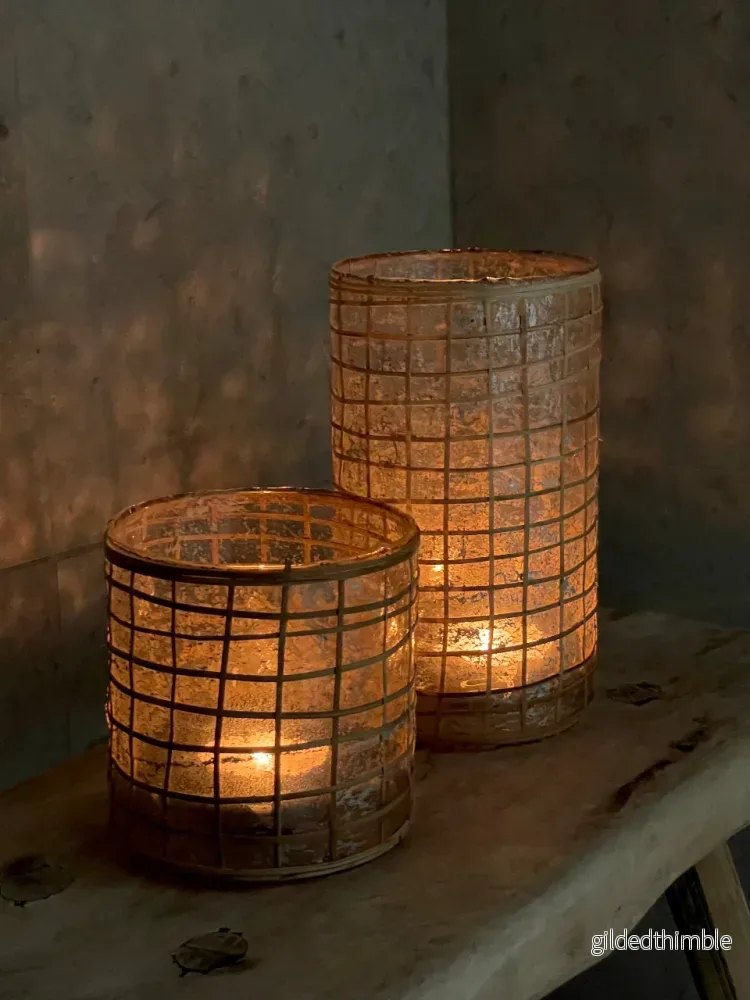 Ljuslykta / vas ’Bambu’ glas