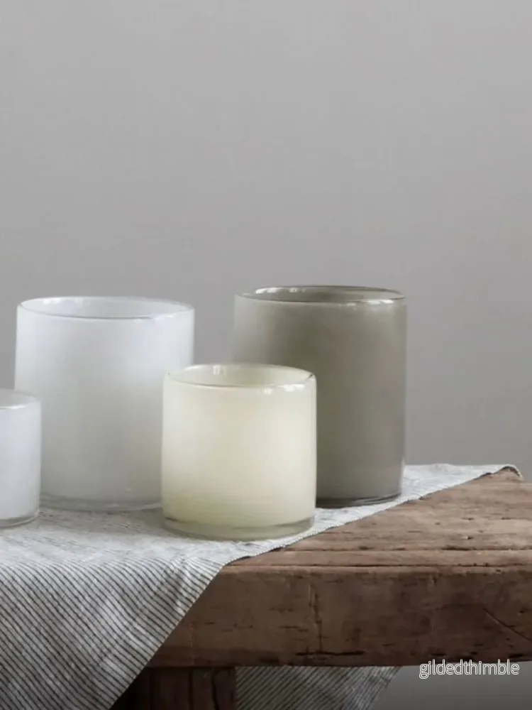 Ljuslykta glas 'Lyric' Warm Grey (M) - Bild 2