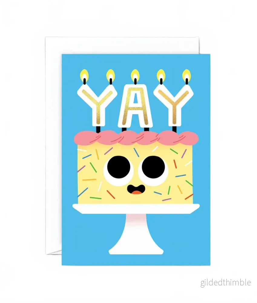 Gratulationskort – YAY Birthday Cake Gratulationskort – YAY Birthday Cake