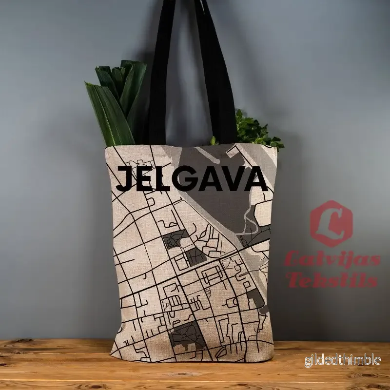 Pelēka lina auduma maisiņš "Jelgava"