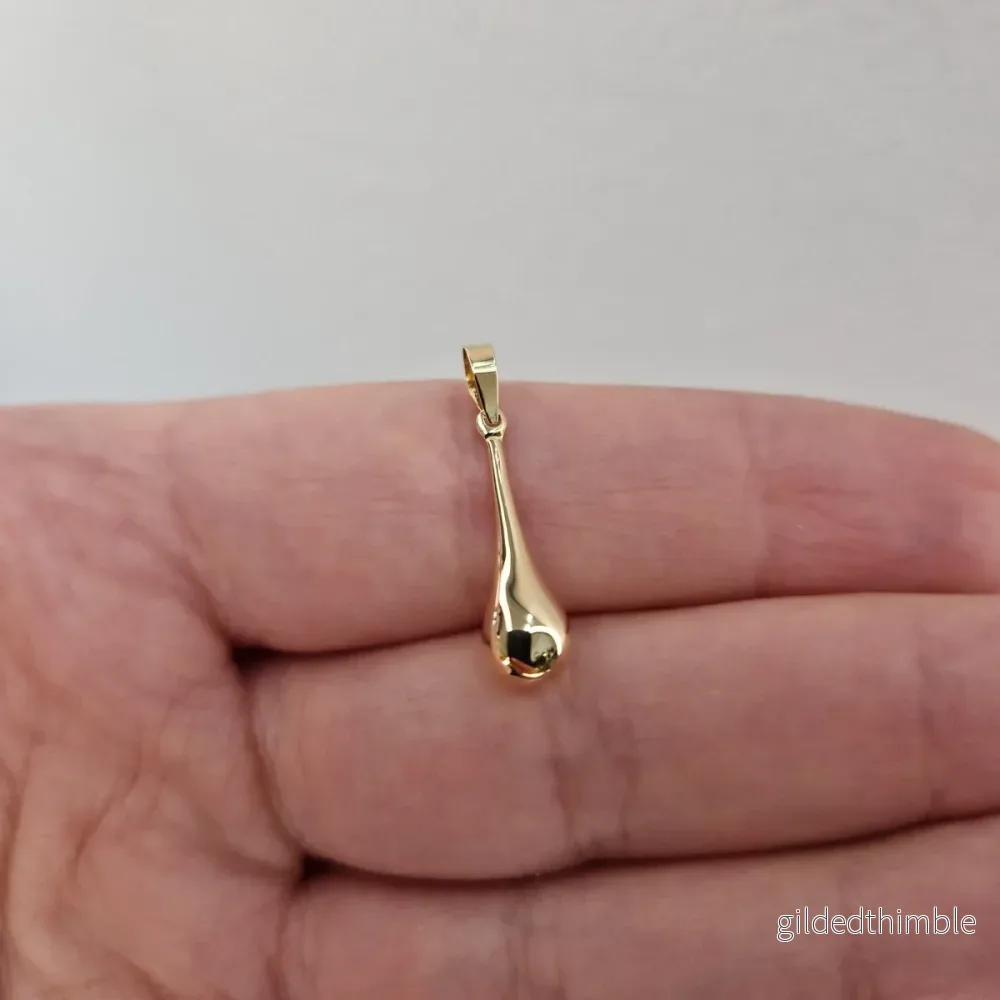 Hängsmycke Droppe stor 18k guld