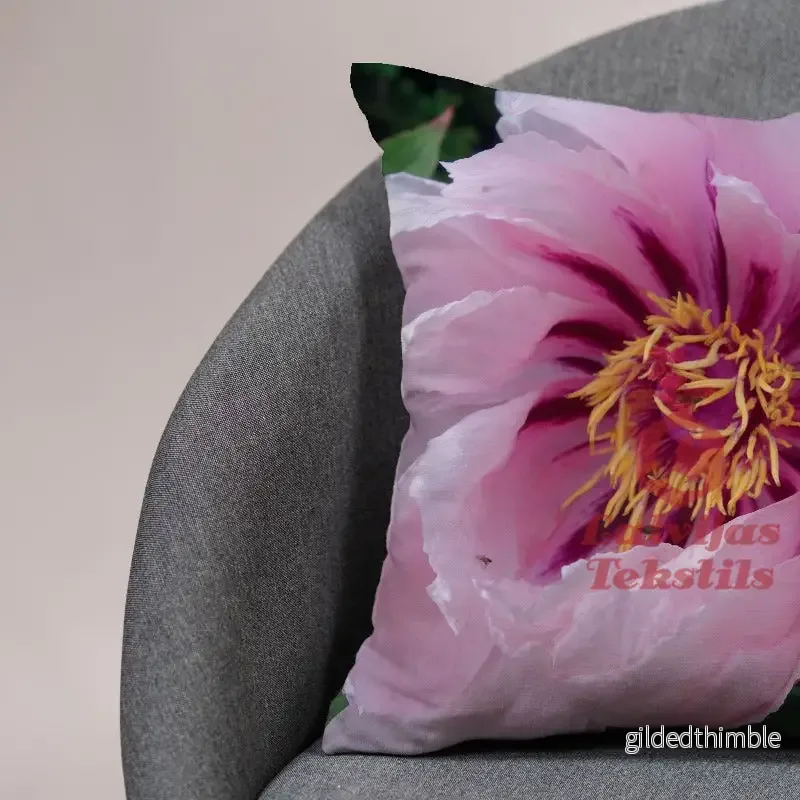 Dekoratīvais spilvens | kolekcija «Peoniju vasara» | «Purpura peonija» - Bild 2