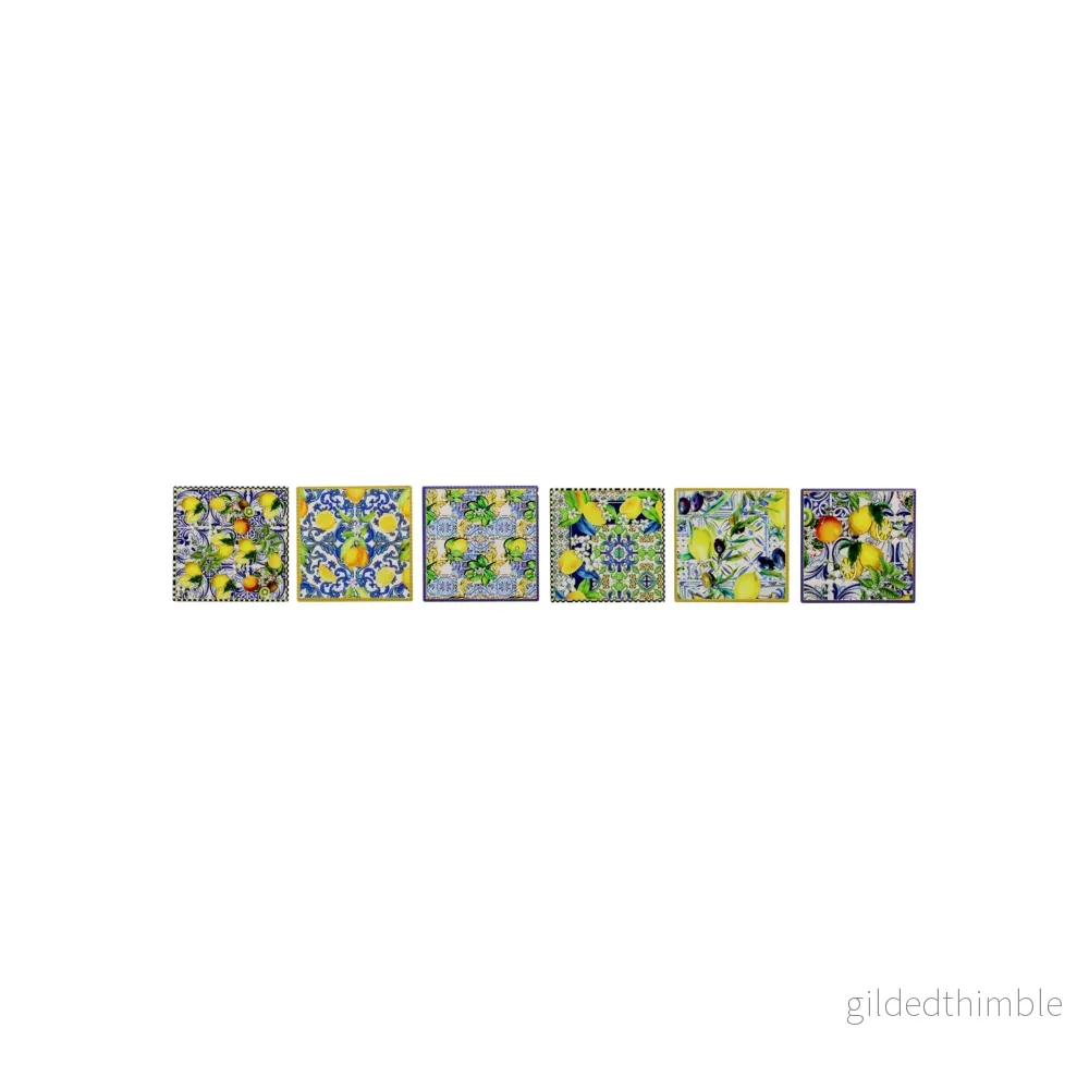 Medelhavsinspirerade glasunderlägg - Bild 2