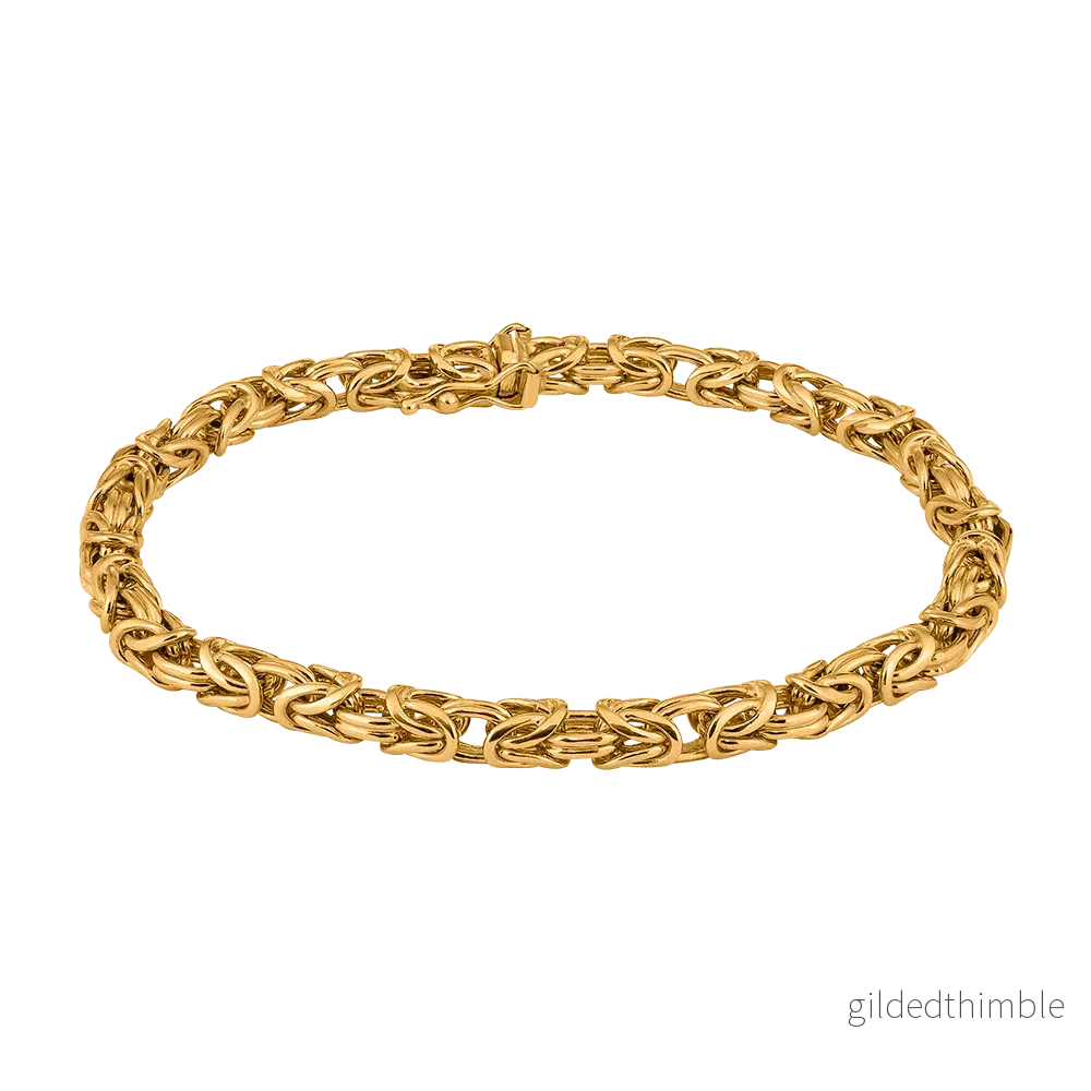 Armband kejsarlänk 18k guld 5MM - Bild 3