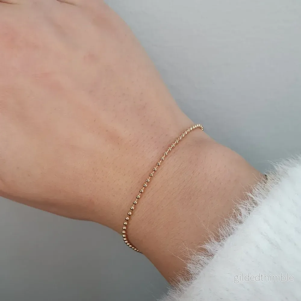 Guldarmband – Kullänk 18k guld Guldarmband – Kullänk 18k guld