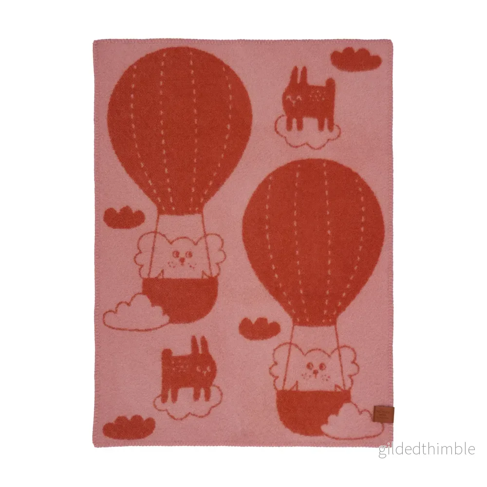 Balloon Barnfilt Wool Pink Balloon Barnfilt Wool Pink