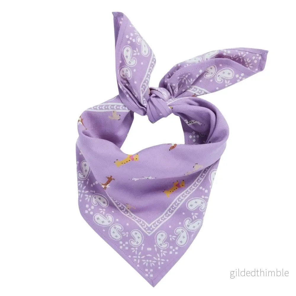 Scarf - Mauve Dachshund